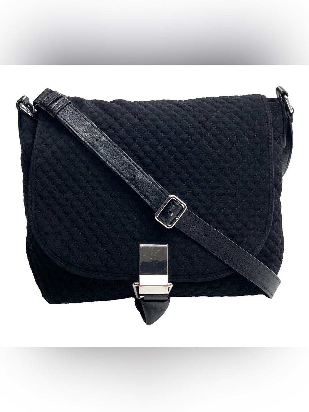 Vera Bradley Carson Black Quilted Crossbody Shoulder Bag - Women